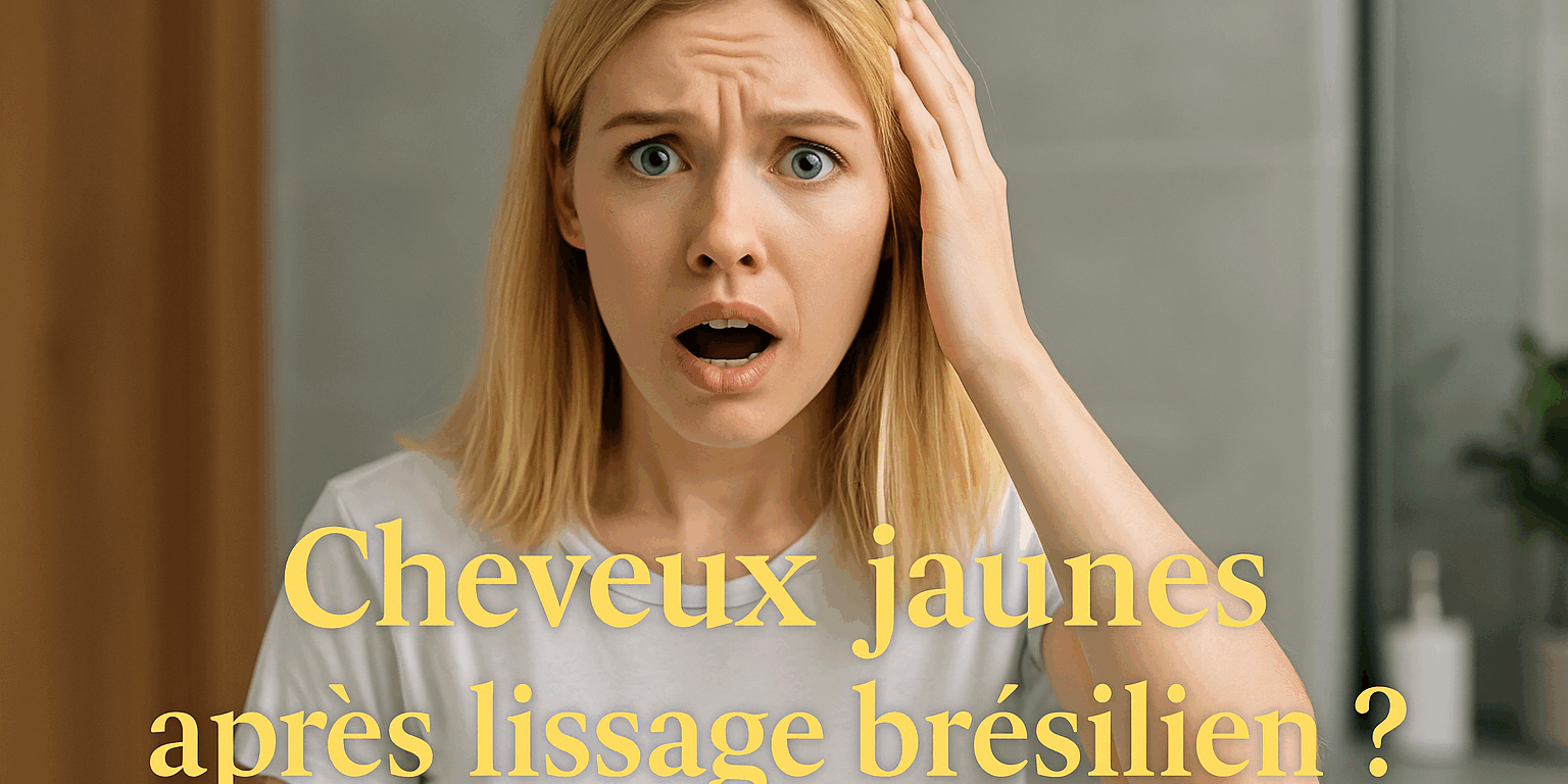 Cheveux jaunes apr&egrave;s lissage br&eacute;silien