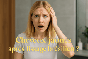 Cheveux jaunes après lissage brésilien