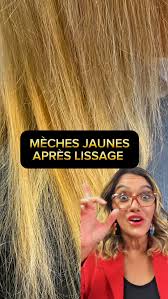 Cheveux jaunes apr&egrave;s lissage br&eacute;silien